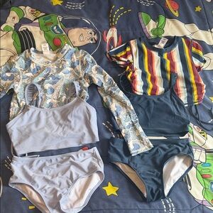 Ruffle Butts Blue Wave Two-sets of Swimsuits